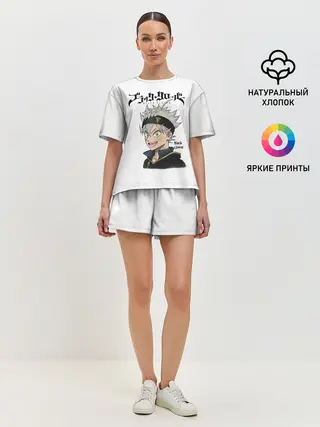 Женская пижама с шортами / Чёрный клевер Аста