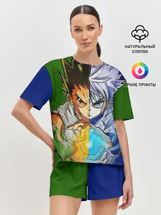 Женская пижама с шортами / Киллуа золдик и Гон хантер