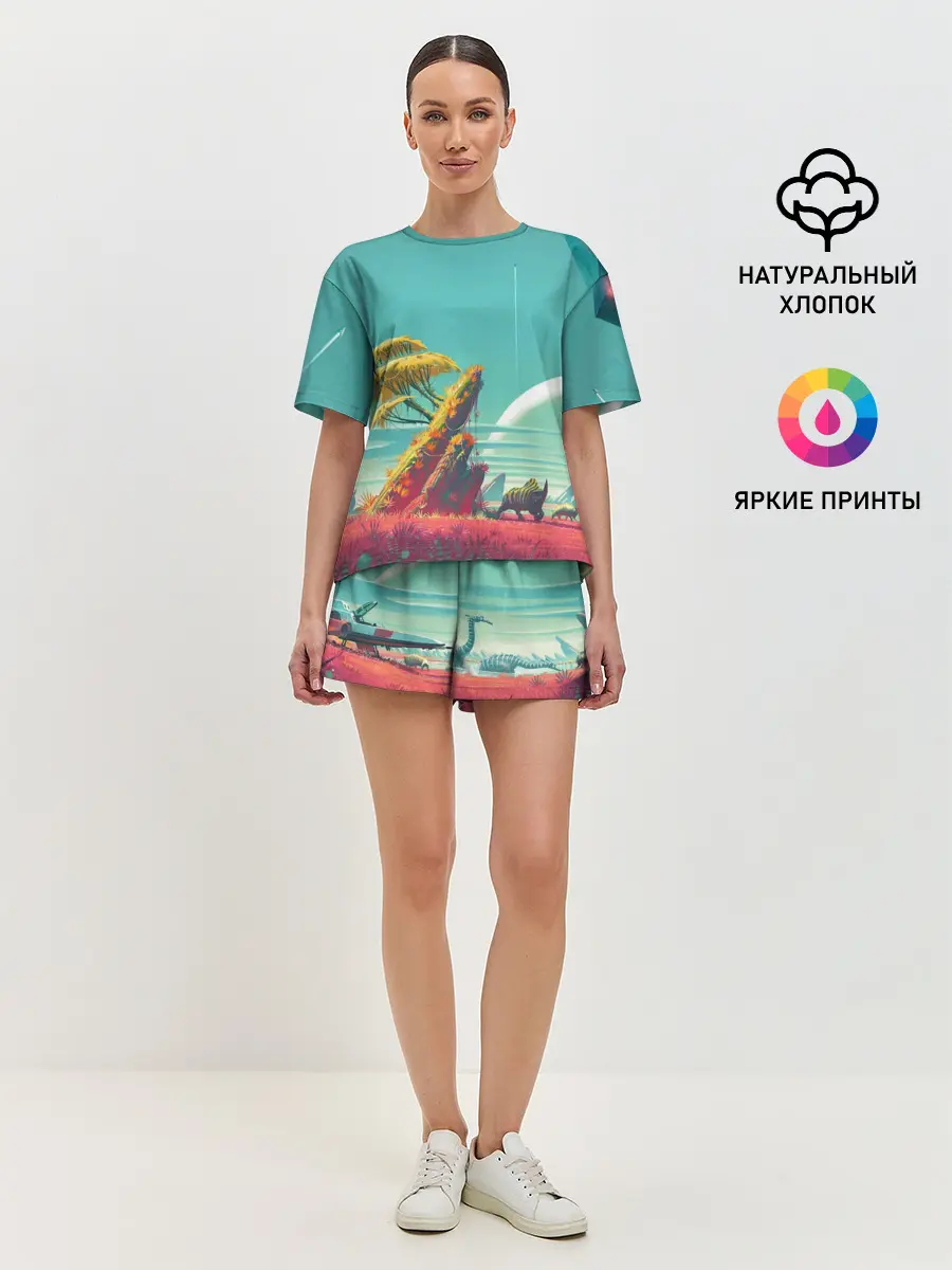 Женская пижама с шортами / No Man Sky
