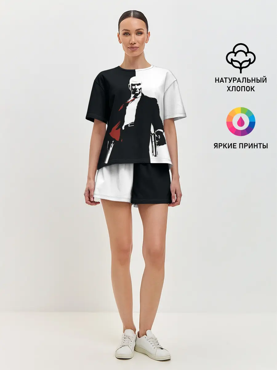 Женская пижама с шортами / Hitman BW