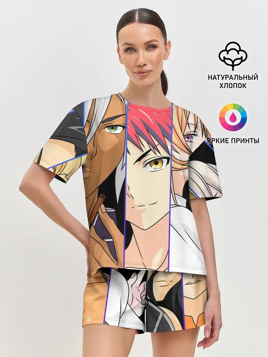 Женская пижама с шортами / Кулинарные друзья