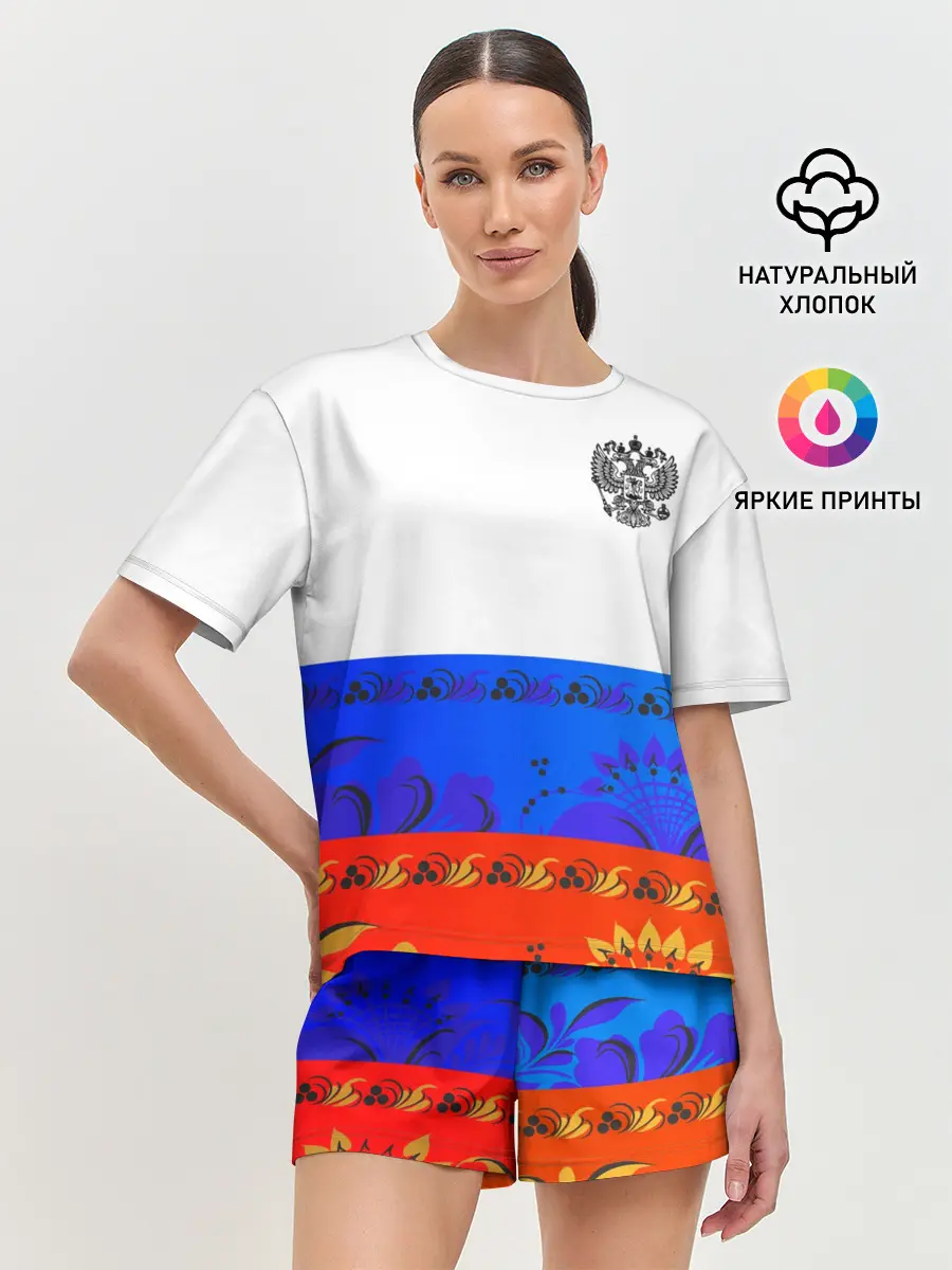 Женская пижама с шортами / Russia 3