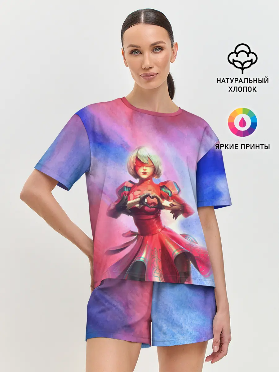 Женская пижама с шортами / 2B Love | Nier Automata