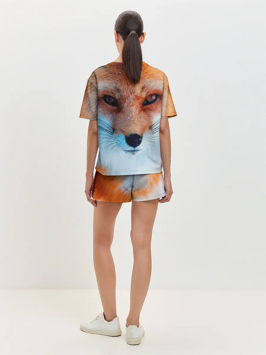 Женская пижама с шортами / Мордочка лисы
