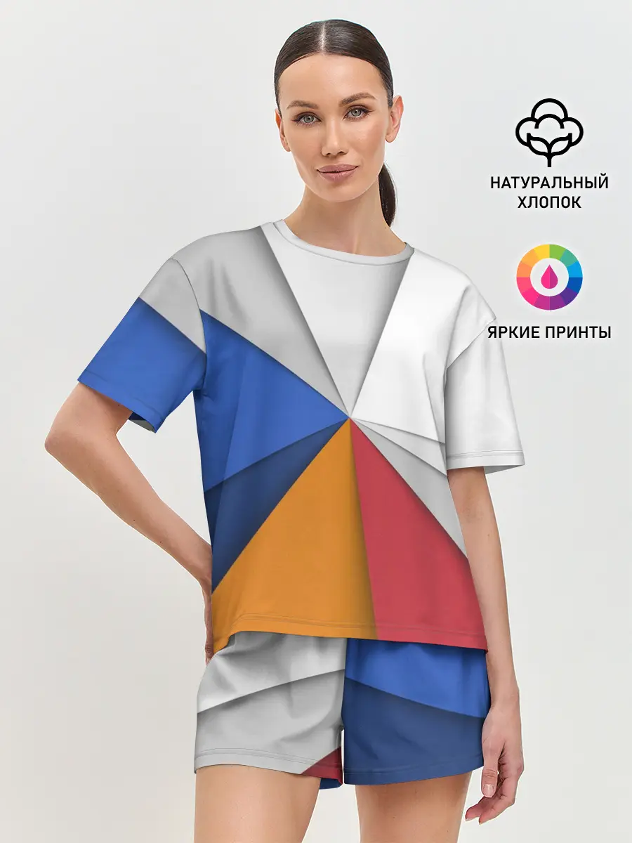 Женская пижама с шортами / Трегоугольник