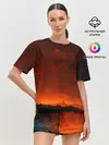 Женская пижама с шортами / Кровавый закат