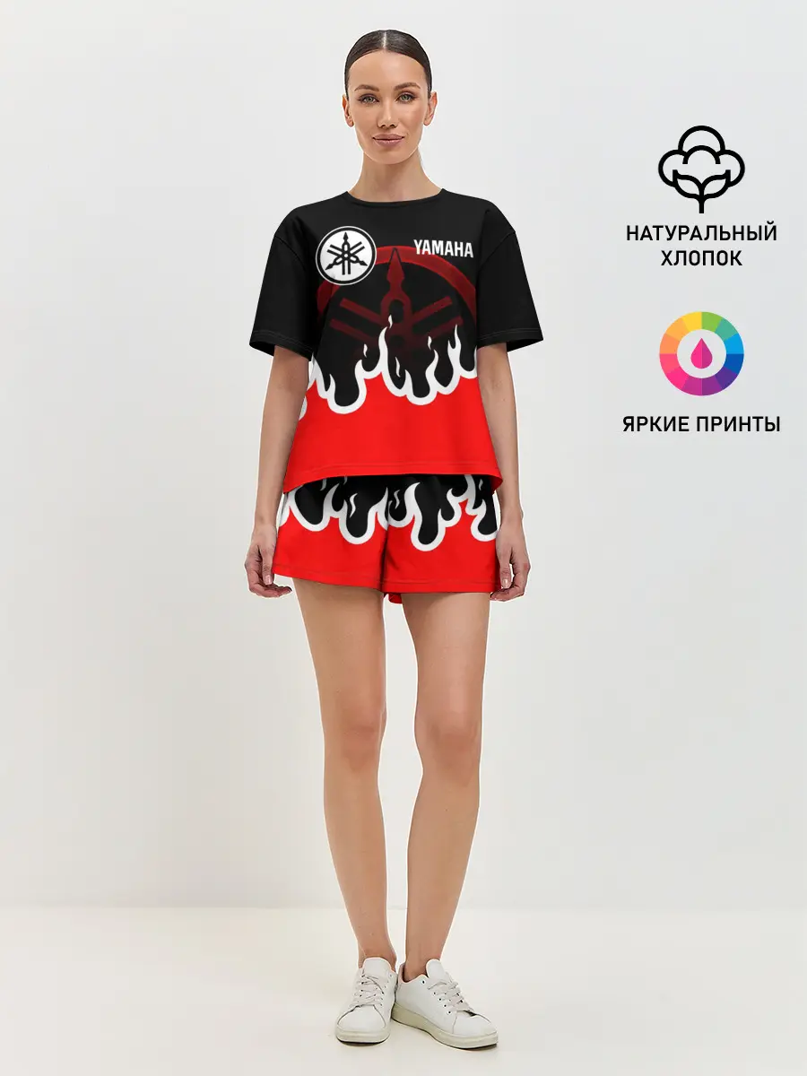 Женская пижама с шортами / YAMAHA / ЯМАХА / МОТОСПОРТ