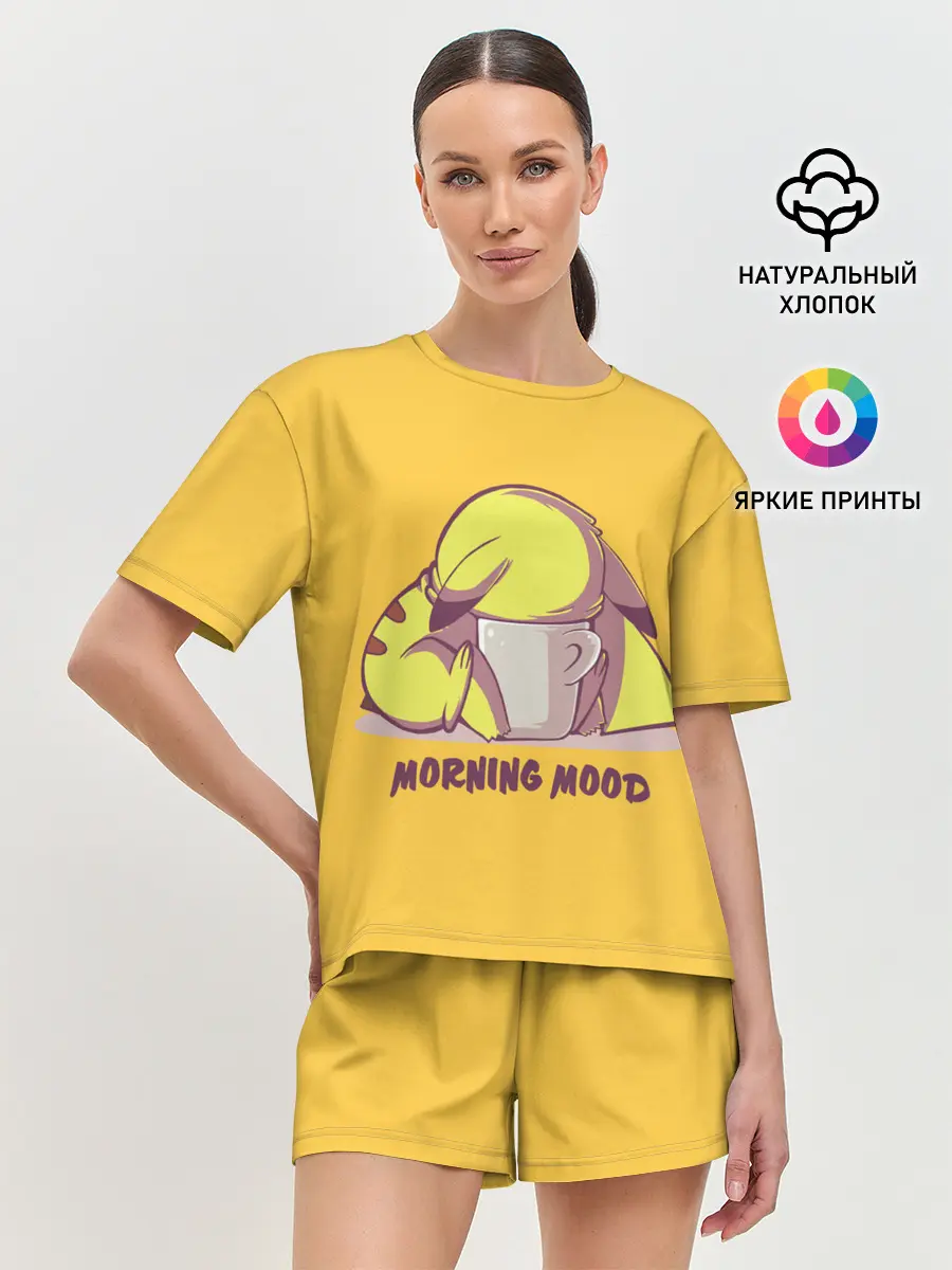 Женская пижама с шортами / Pikachu morning mood