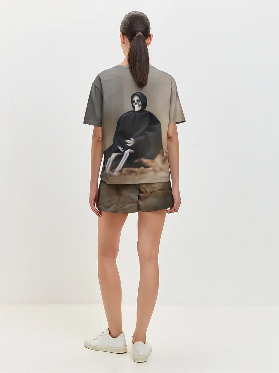 Женская пижама с шортами / Сидячий Скелет