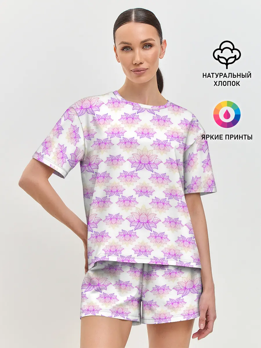 Женская пижама с шортами / Лотос