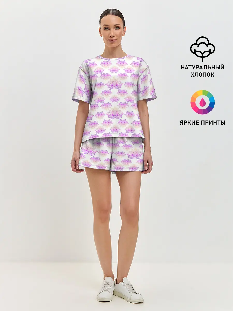 Женская пижама с шортами / Лотос