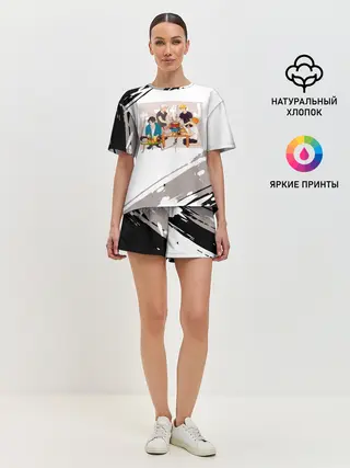 Женская пижама с шортами / Обед на четверых. ВОЛЕЙБОЛ!!