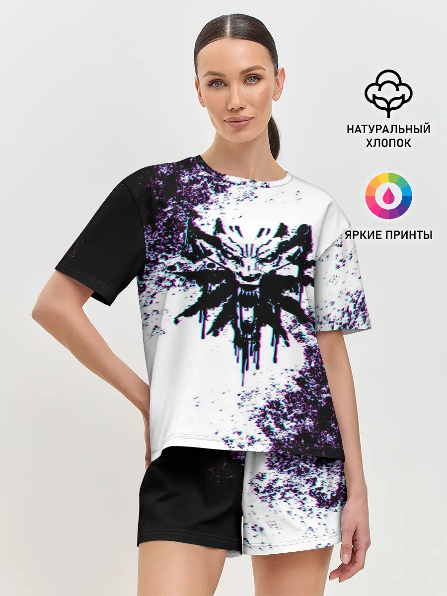 Женская пижама с шортами / THE WITCHER GLITCH / ГЛИТЧ