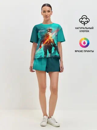 Женская пижама с шортами / BATTLEFIELD 2042 / Батлфилд