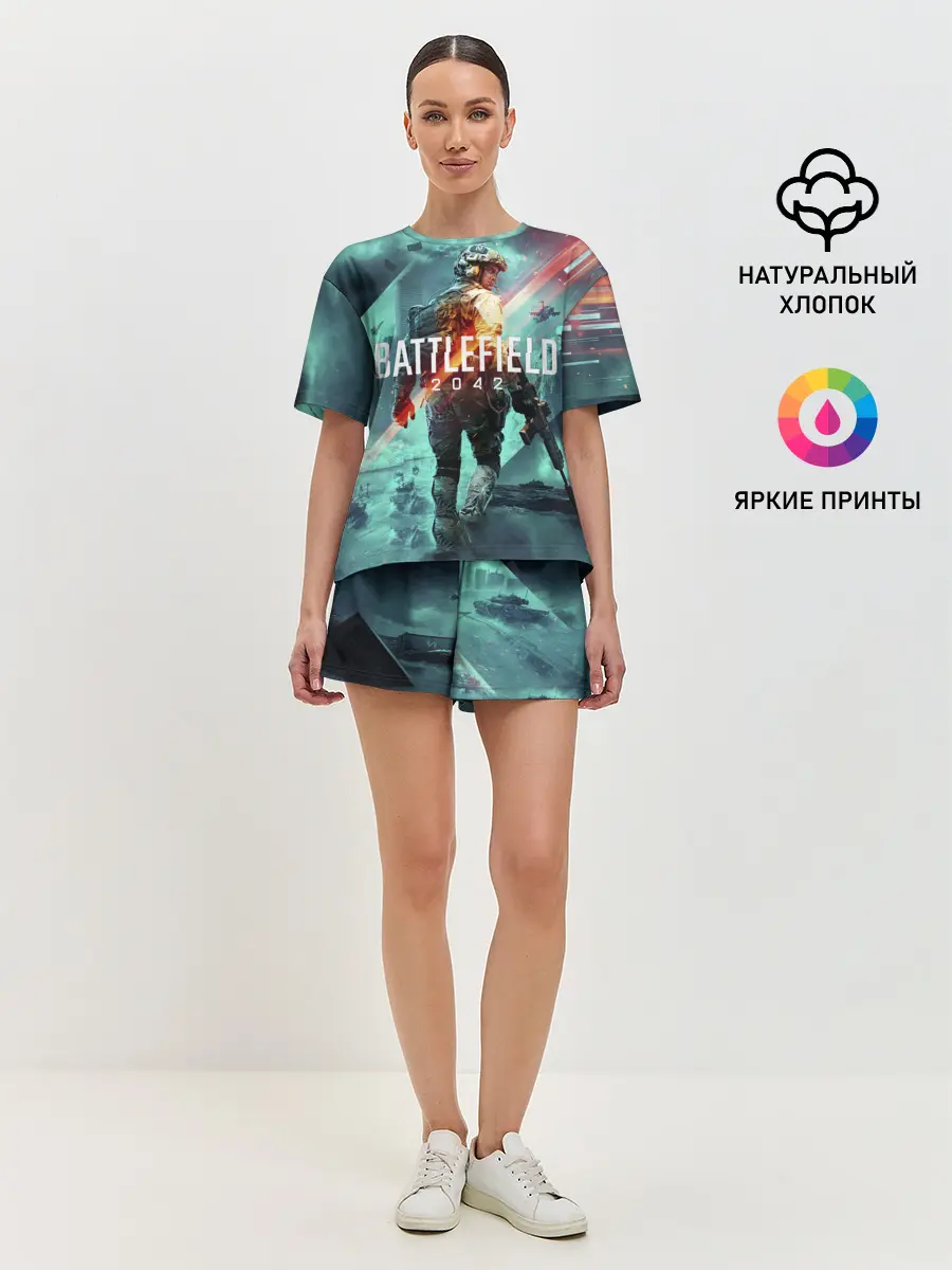 Женская пижама с шортами / Баттлфилд 2042