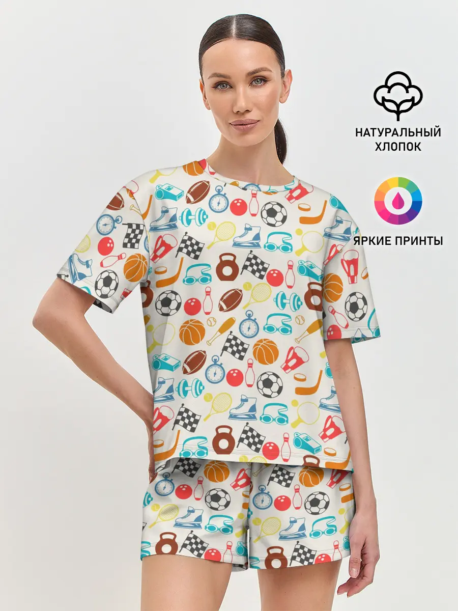 Женская пижама с шортами / Спорт