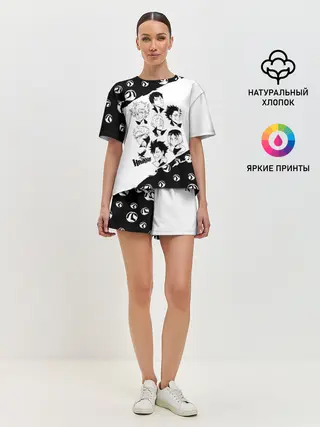 Женская пижама с шортами / ВОЛЕЙБОЛ!! семь персонажей