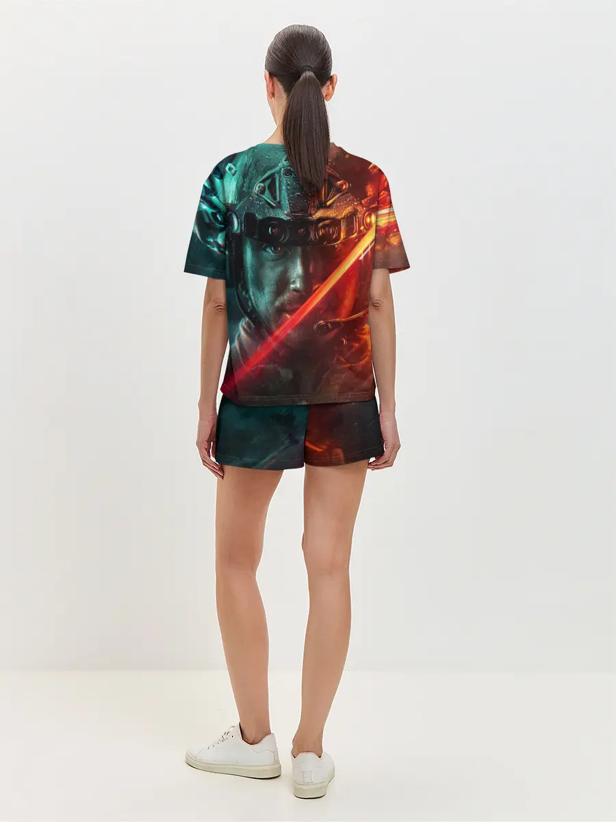 Женская пижама с шортами / Battlefield 2042 Soldier face