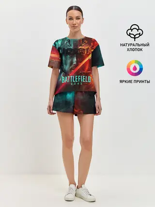 Женская пижама с шортами / Battlefield 2042 Soldier face
