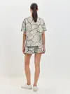 Женская пижама с шортами / Трещины на земле