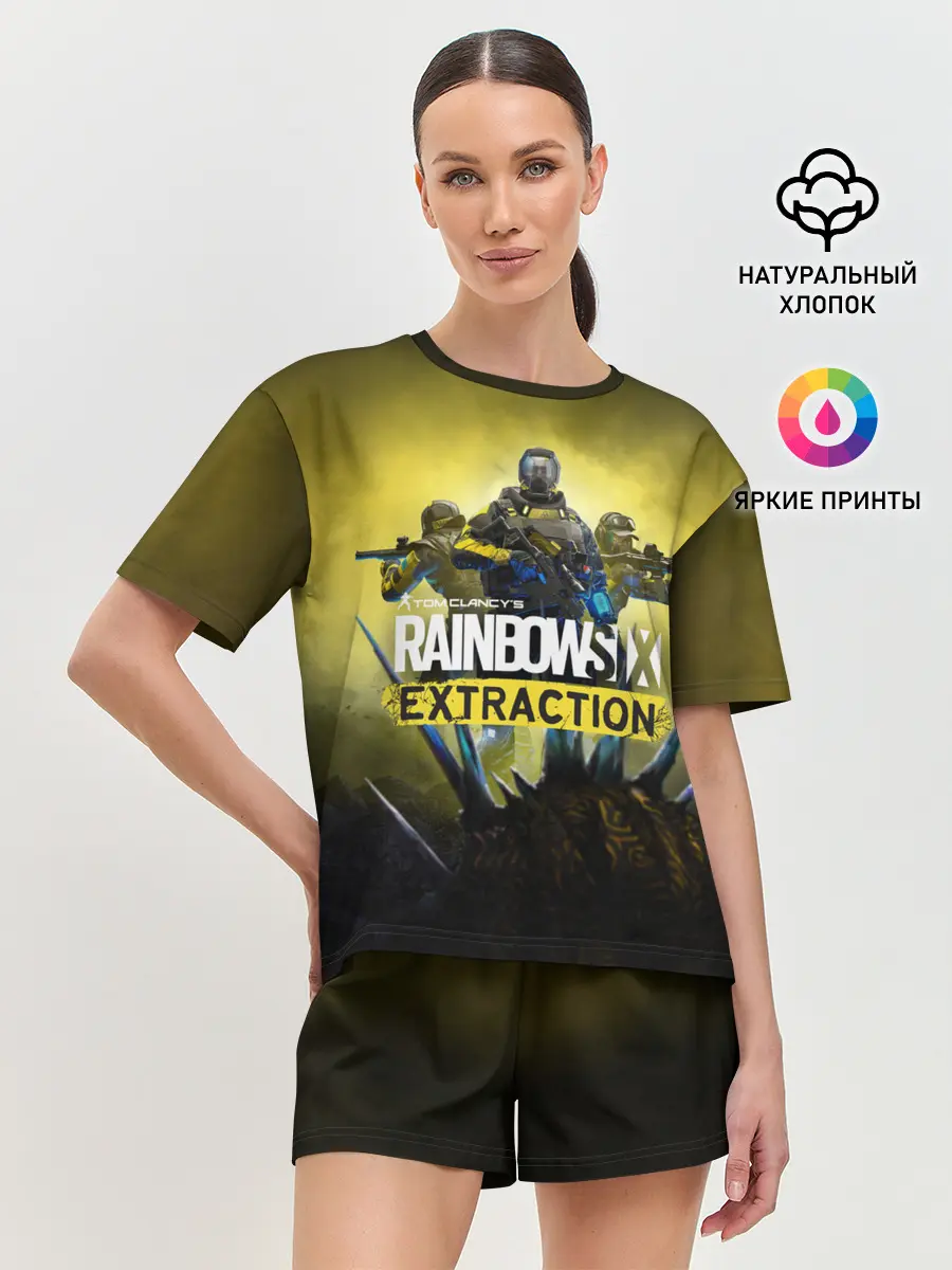 Женская пижама с шортами / Rainbow Six Extraction / Радуга 6 Эвакуация