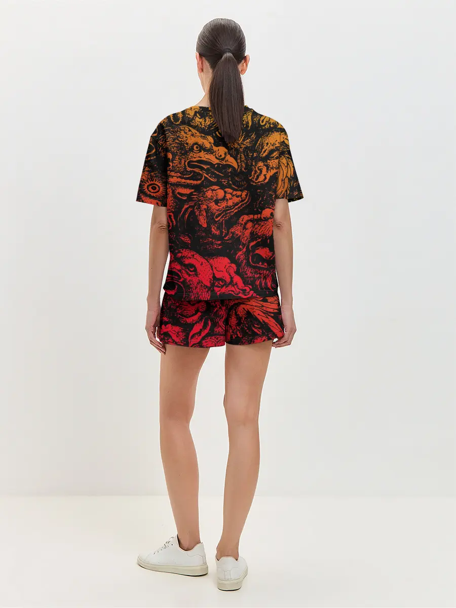 Женская пижама с шортами / Grotesque animals