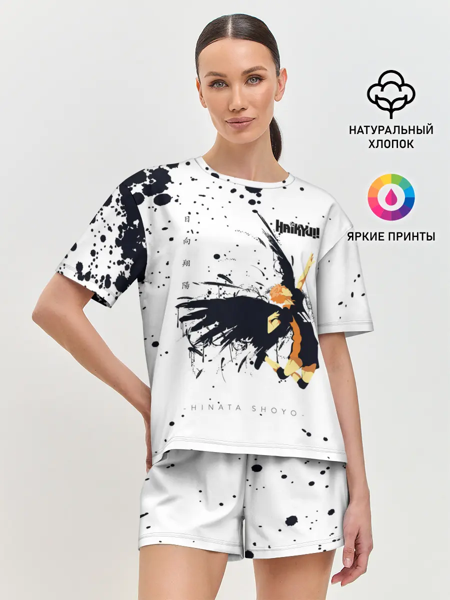Женская пижама с шортами / Шоё Хината с крыльями Haikyuu!!