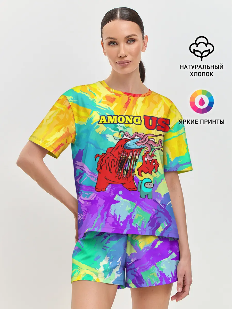 Женская пижама с шортами / Among Us