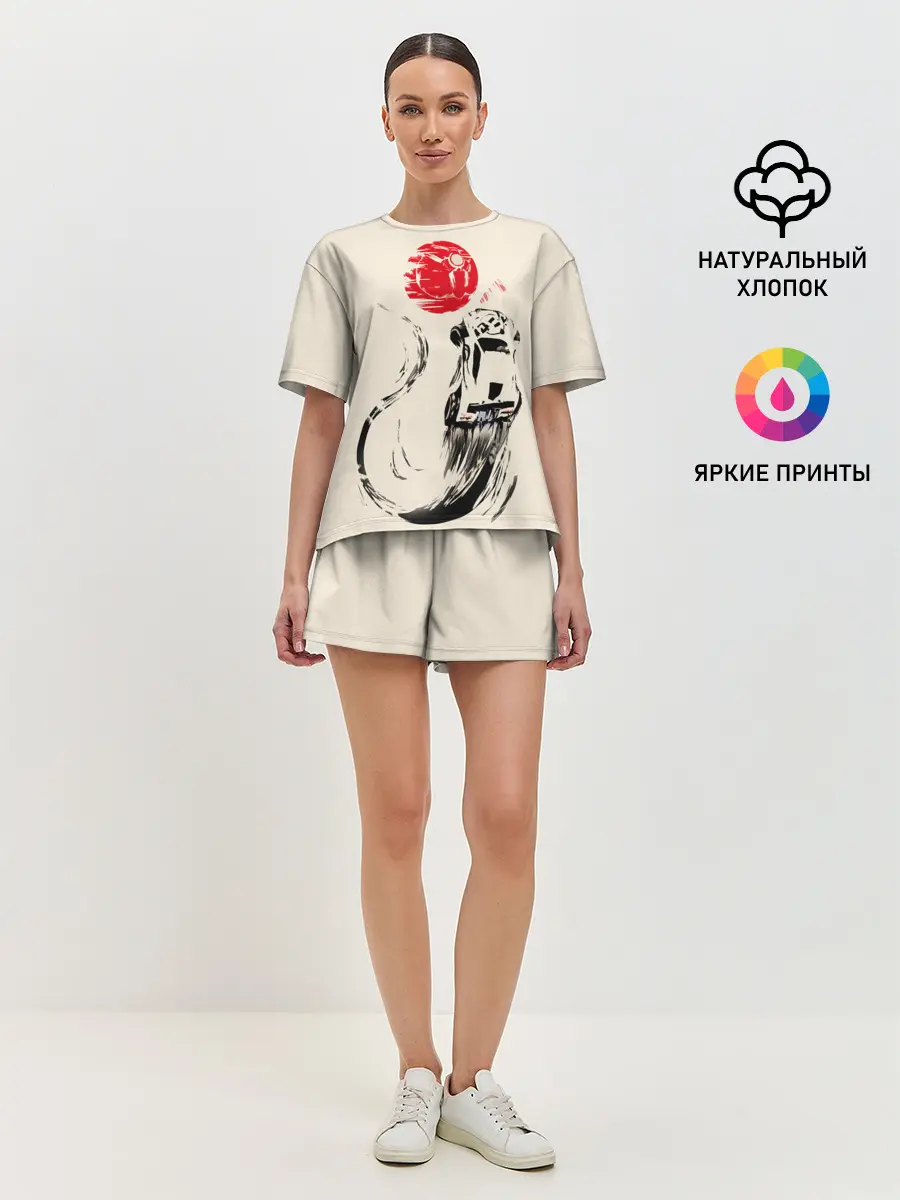 Женская пижама с шортами / Flying car