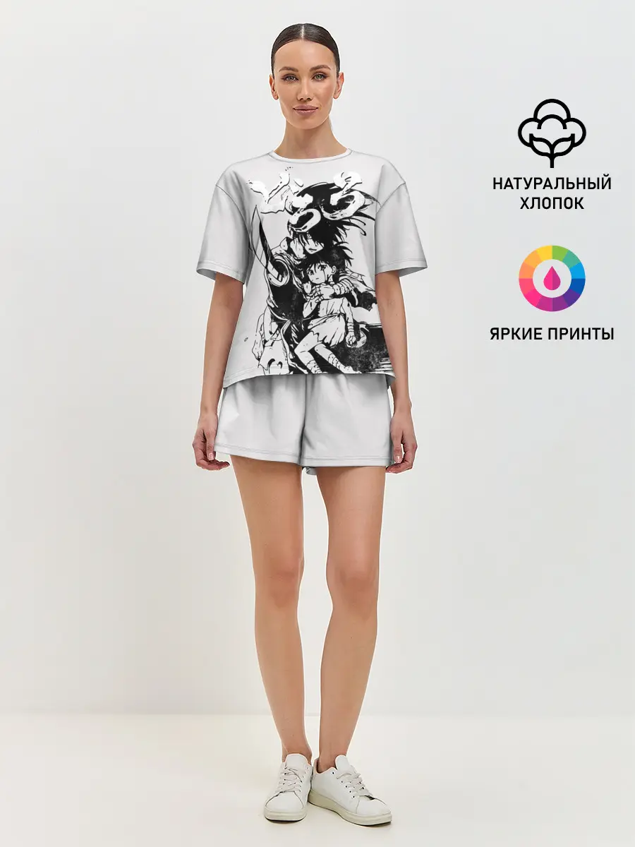 Женская пижама с шортами / Хяккимару и Дороро