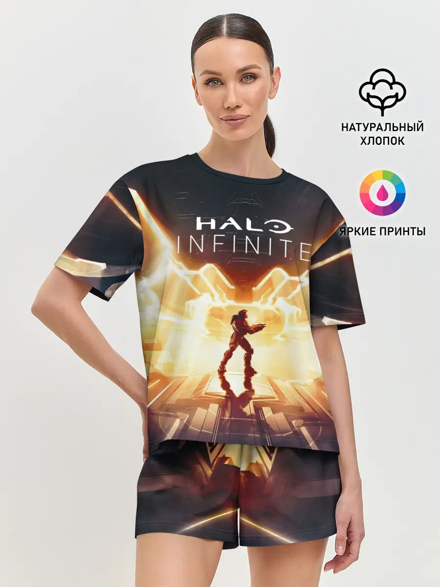Женская пижама с шортами / Halo infinite Мастер Чиф