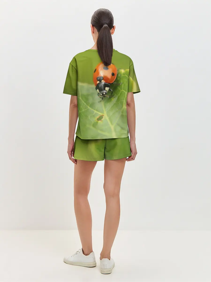 Женская пижама с шортами / Божья коровка