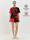 Женская пижама с шортами / BERSERK red краска