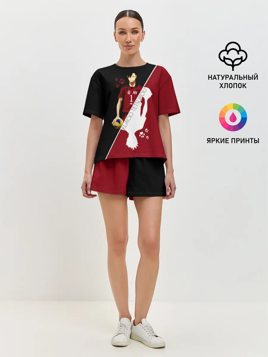 Женская пижама с шортами / Куроо Тецуро | Haikyuu!!
