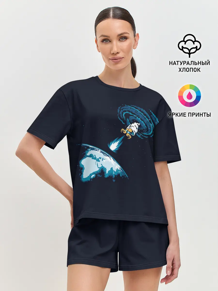 Женская пижама с шортами / Небесный хадукен