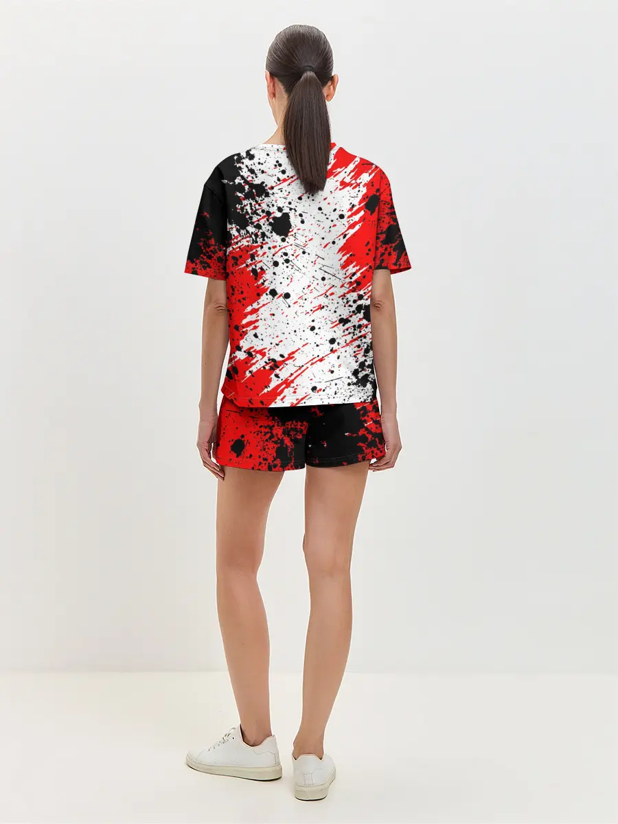 Женская пижама с шортами / БЕРСЕРК краска брызги