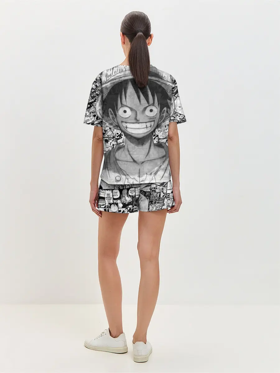 Женская пижама с шортами / Луфи улыбается one piece