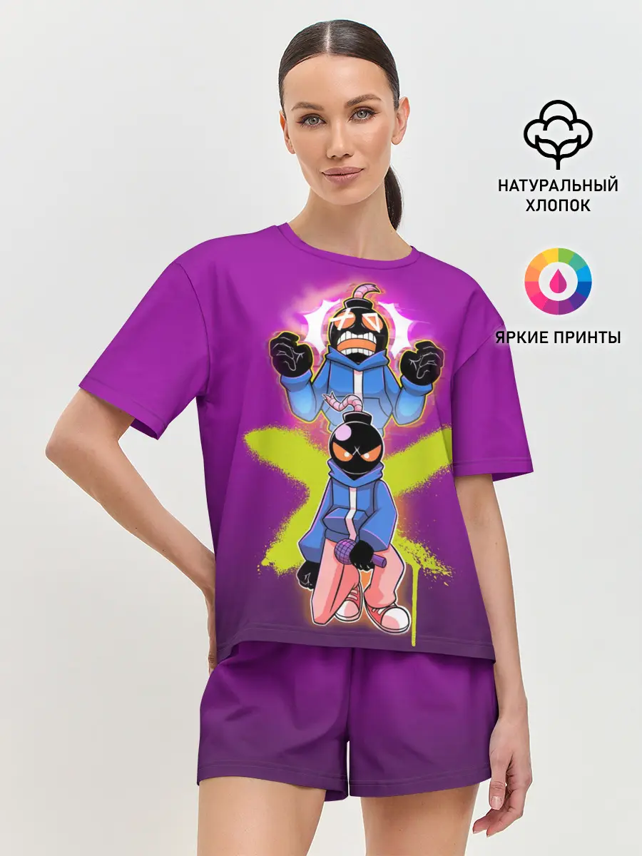 Женская пижама с шортами / whitty граффити