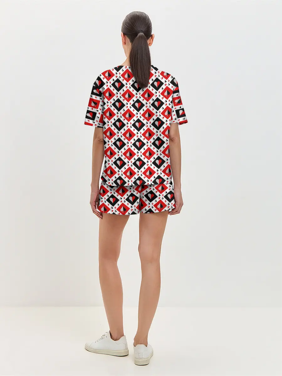 Женская пижама с шортами / Карточный Катала