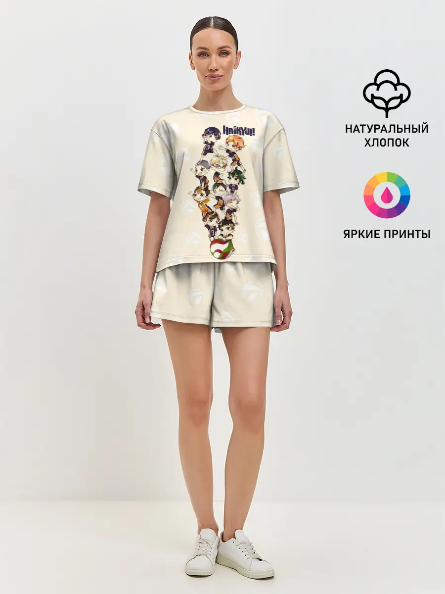 Женская пижама с шортами / Команда Карасуно | Haikyuu!!