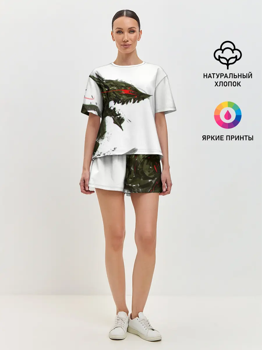 Женская пижама с шортами / БЕРСЕРК красками