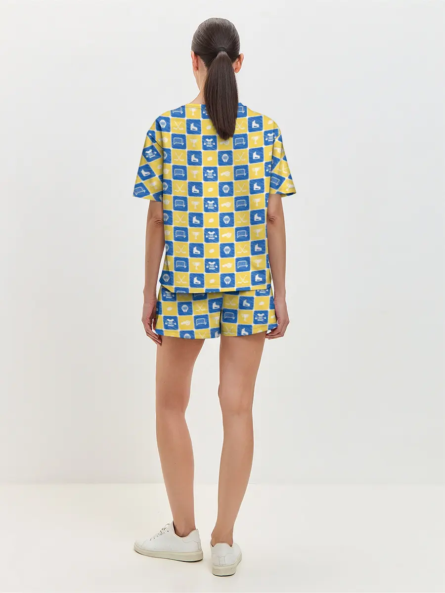 Женская пижама с шортами / Хоккей