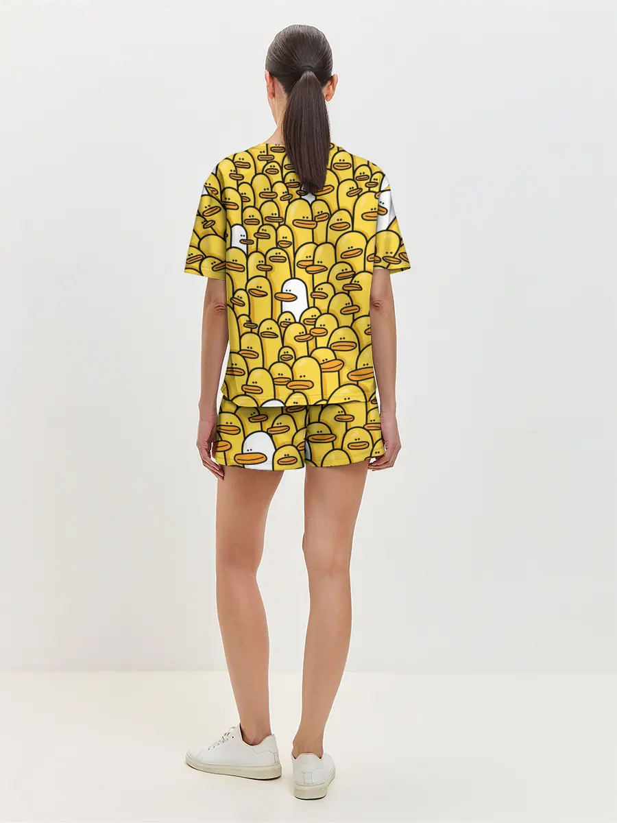 Женская пижама с шортами / Утки