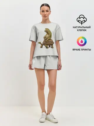 Женская пижама с шортами / Тише едешь... А впрочем...