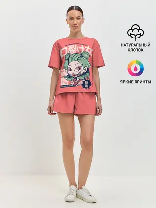 Женская пижама с шортами / Anime Kuchisake Onna Yokai