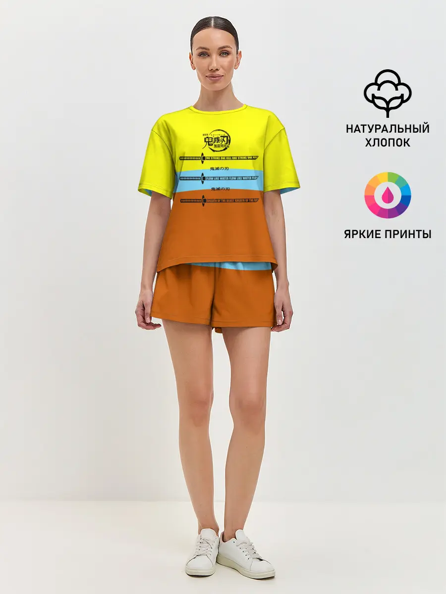 Женская пижама с шортами / Клинок ничирин Kimetsu no Yaiba