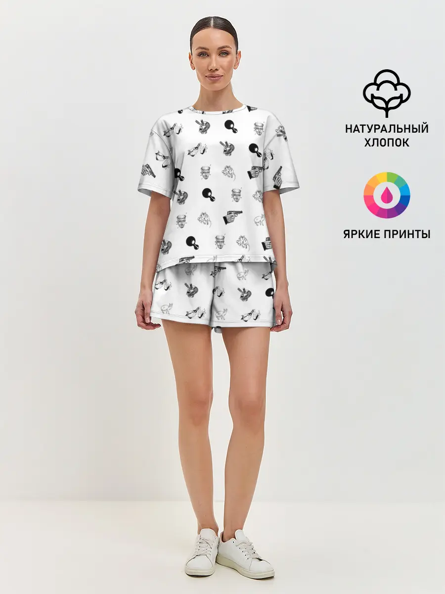 Женская пижама с шортами / Кровосток | Паттерн