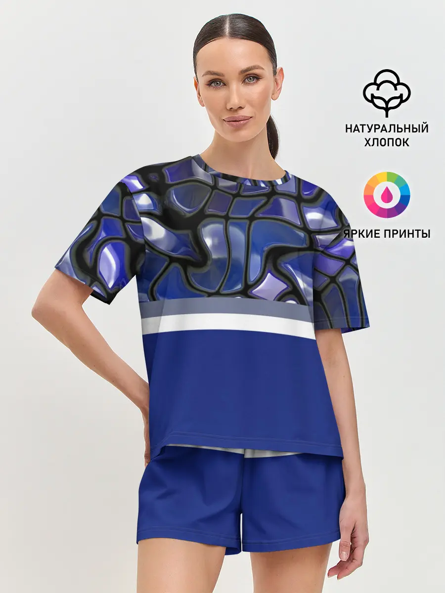 Женская пижама с шортами / Мозаика