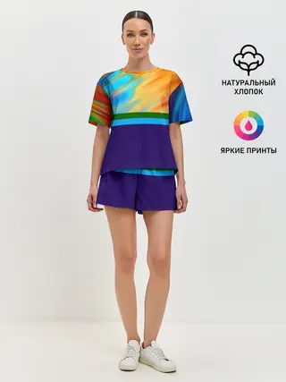 Женская пижама с шортами / Размытие