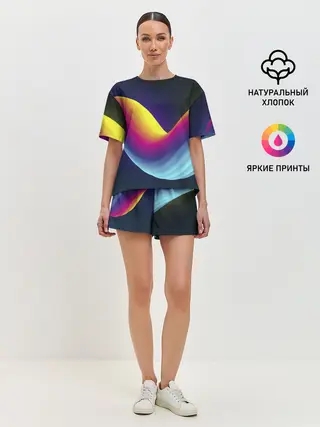 Женская пижама с шортами / Neon wire